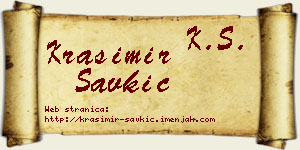 Krasimir Savkić vizit kartica